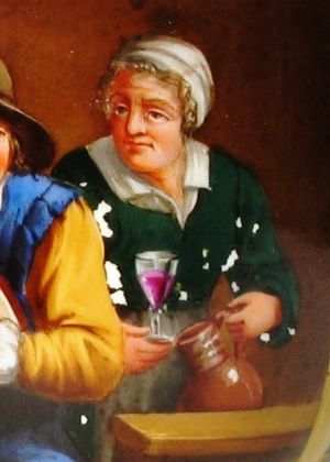 Details der beschädigten Tasse